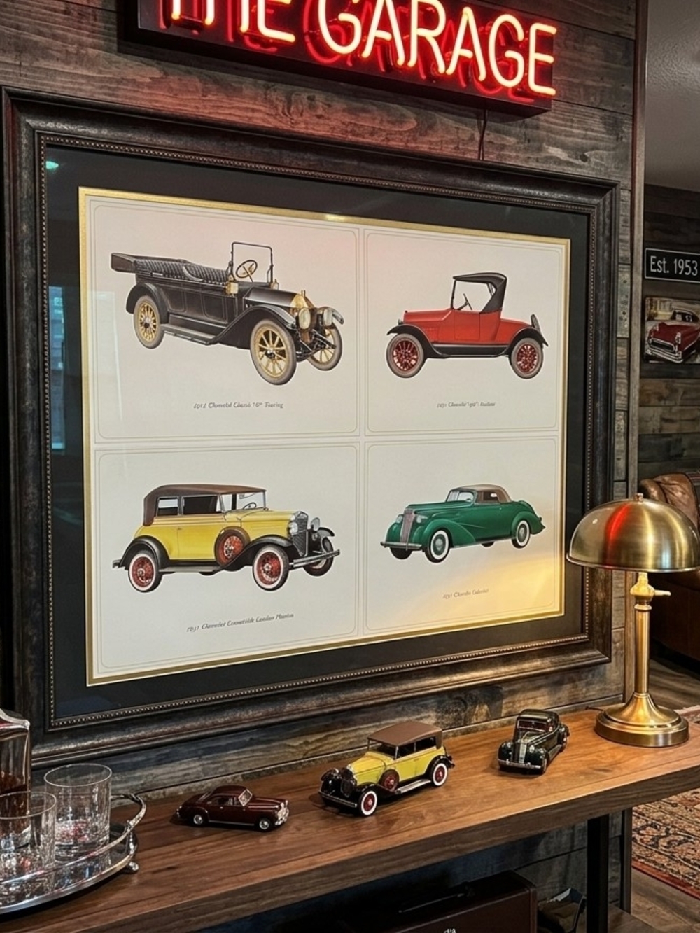 Vintage Chevrolet promotional prints "Family Portraits" historical lithographs